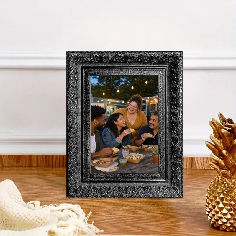 Cadre photo décoratif noir 3 pièces 5 "x 7" avec galerie