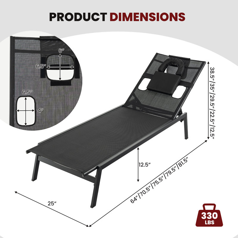 Vulka Outdoor Metal Chaise Lounge