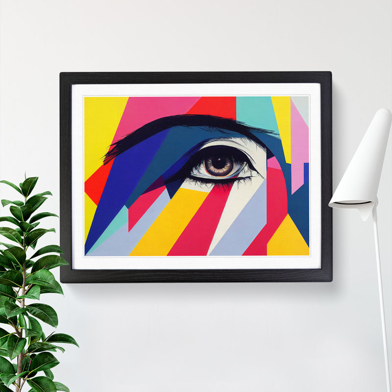 Colourful Abstract Eye Vol.1 - Framed Print, Black, 46cm H x 64cm W x 2cm D