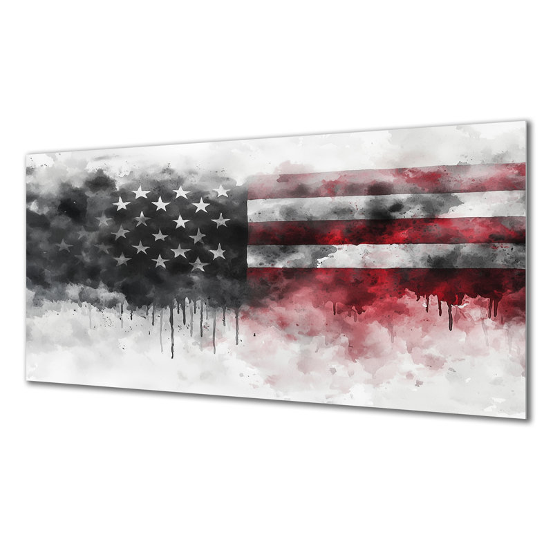 «Patriot Us Flag Memories III - USA», impression sur métal, H 28 po x l 60 po