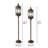 Vintage Distressed Metal Tall Candlestick Lampshade Set-668595522-662831525