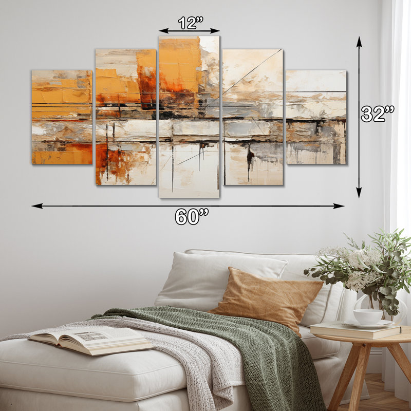" Orange Impressions II " 5 - Pieces