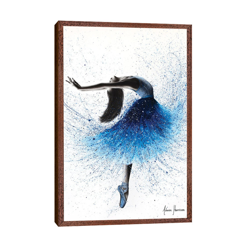 Crystal Fountain Dance by Ashvin Harrison - Print on Canvas, 152.5 cm H x 101.5 cm W, Classic Brown Wood Framed