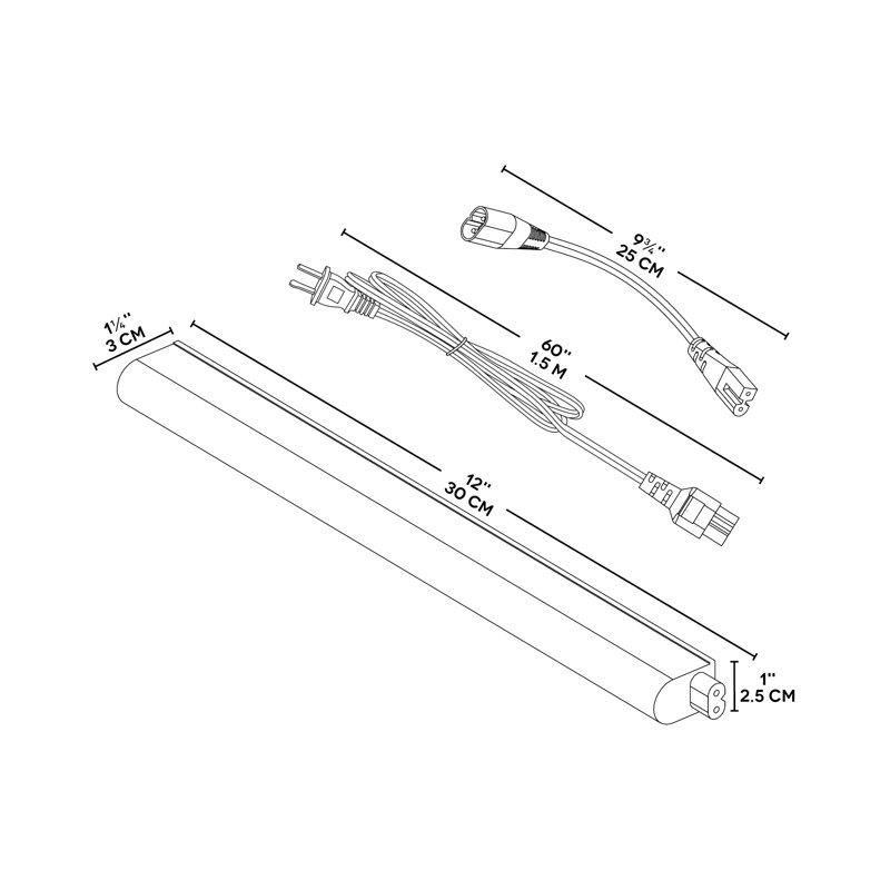 LED 12.25'' Under Cabinet Linkable Light Bar