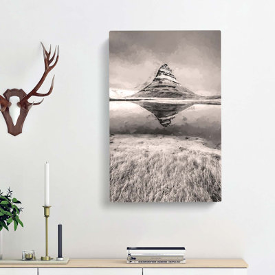 View Of Kirkjufell Mountain In Iceland - Wrapped Canvas