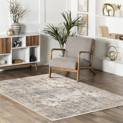 Wamon Performance Washable Abstract Indoor / Outdoor Rug