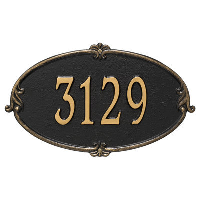 Plaque d'adresse murale standard personnalisée 1 ligne Monte Carlo