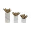 3 pièces statues de fleurs de kriss avec marbres-119662920