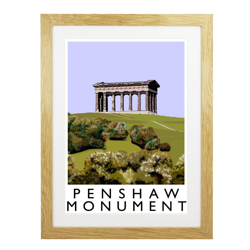 Penshaw Monument 2 1 Piece Wall Art, 43.5 cm H x 33.5 cm W x 2.2 cm D, Oak Wood Frame