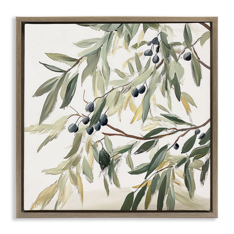 Pétales dans un cadre flottant pastel, design par Mona Grace, H 18 po x l 18 po, Cadre flottant orme Montalcino