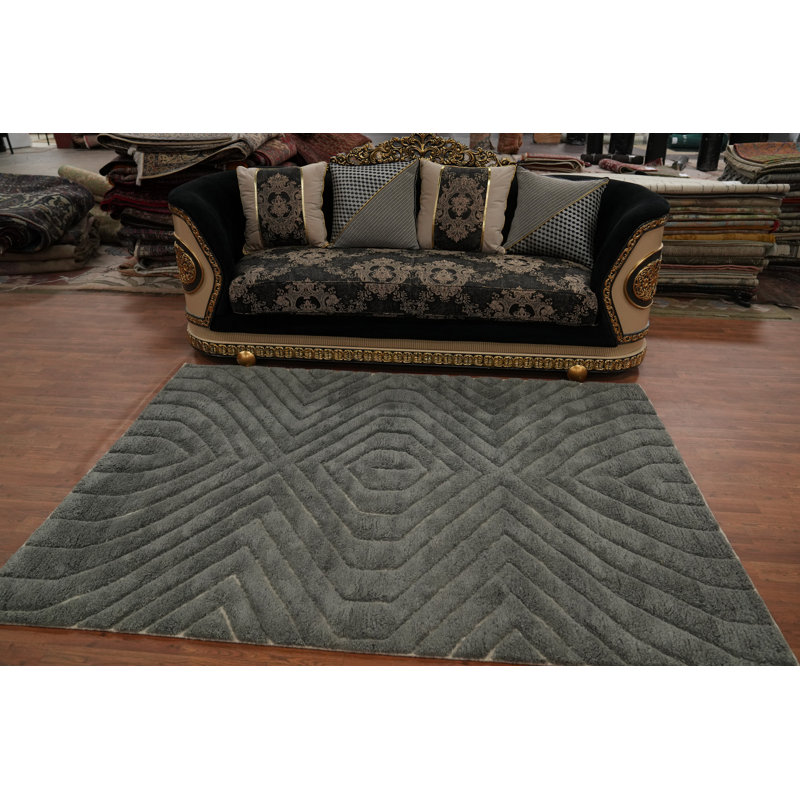 Tapis de salon marocain gris All-Over 6x8