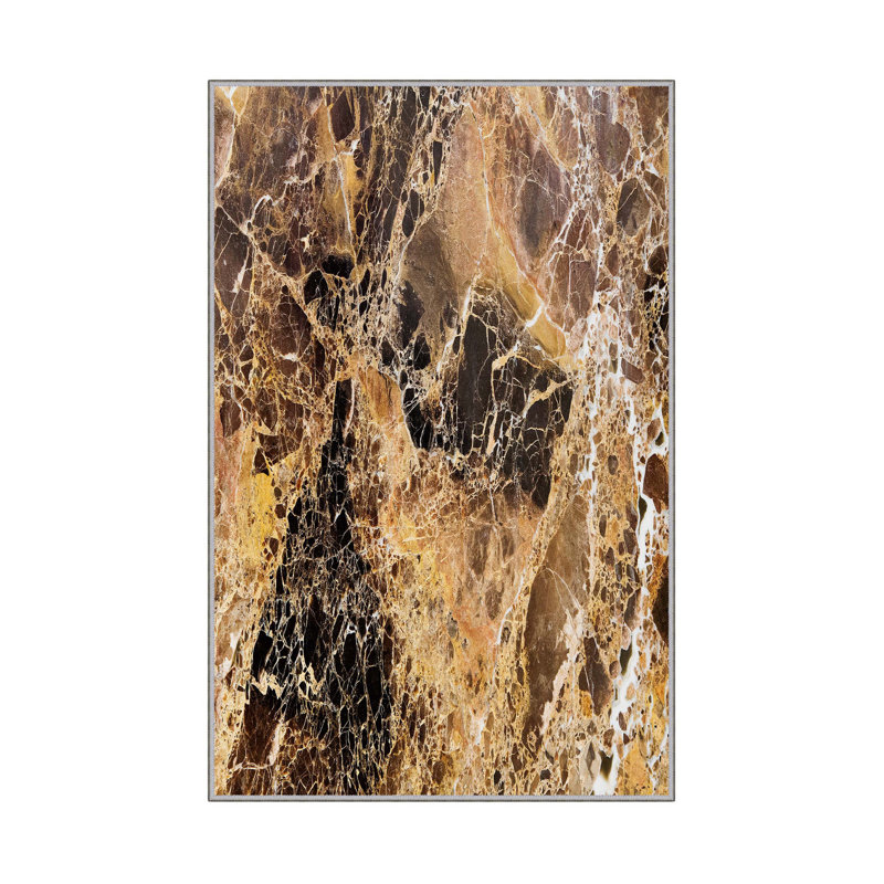 Luxurious Woven Carpet Rug, 2.6 x 4.0 ft | 100% Polyester, 0.4 in Pile Height | Antibacterial & Non-Slip PVC Dot Underside | Machine Washable, 3D Digital Printing | Perfect for Living Room & Bedroom Decor