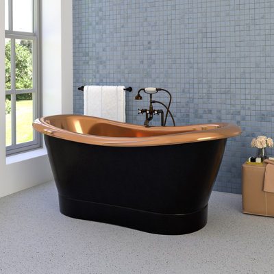 Chapal 69.5'' x 31'' Soaking Copper Bathtub