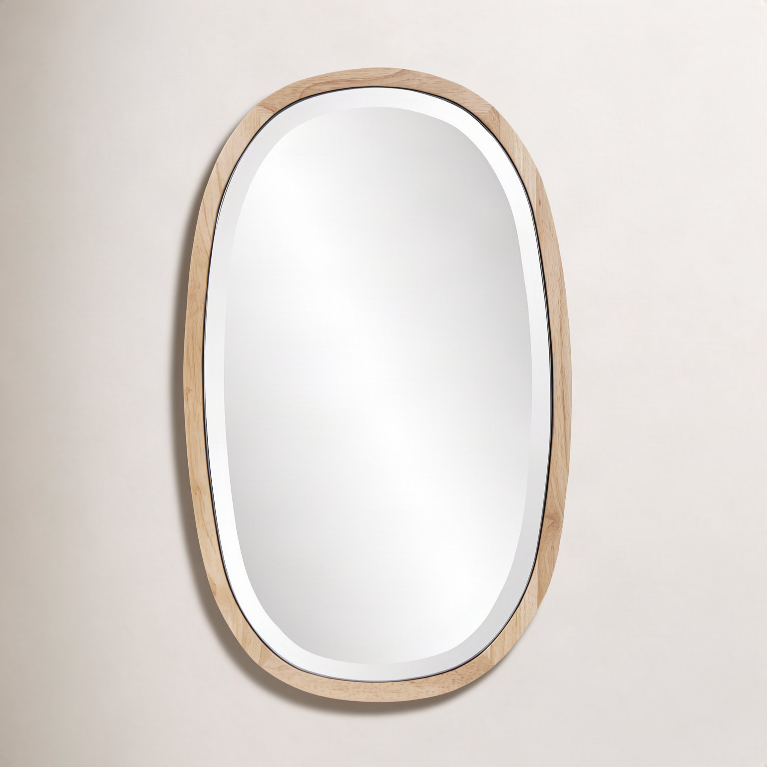 Cartwell Natural Oak Framed Accent Wall Mirror, 26" x 15.75"