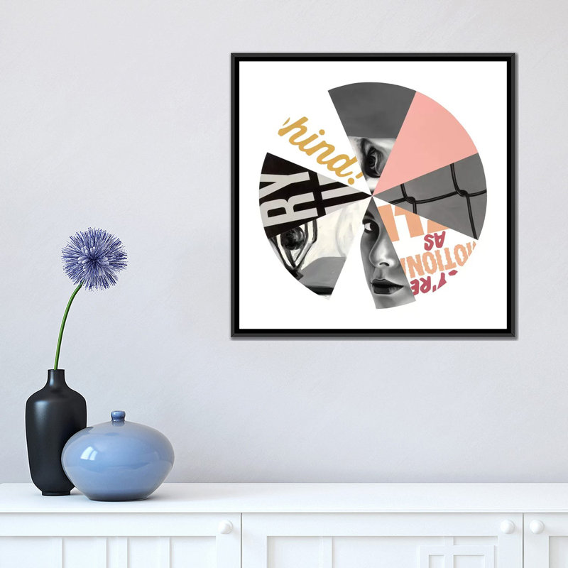 « eye to eye », reproduction d’impression sur toile, H 37 po x l 37 po x P 1,5 po, Toile avec cadre noir, Pas de tapis