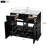 36'' Bathroom Vanity With Ceramic Sink Combo, Solid Wood Frame Bathroom Storage Cabinet, Freestanding Vanity Set With 2 Drawers& Soft Closing Doors, Black-2023347663