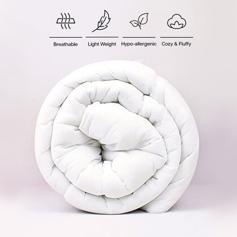 Hollowfiber Anti Allergic 4.5 Summer All Year Round Light Weight Tog Duvet, Single