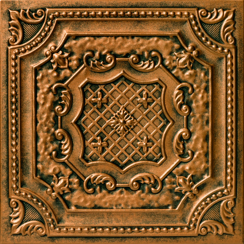Bijou And Bee Bee x 1,6 pi Carreau de plafond en polystyrène à coller, Bronze Antique