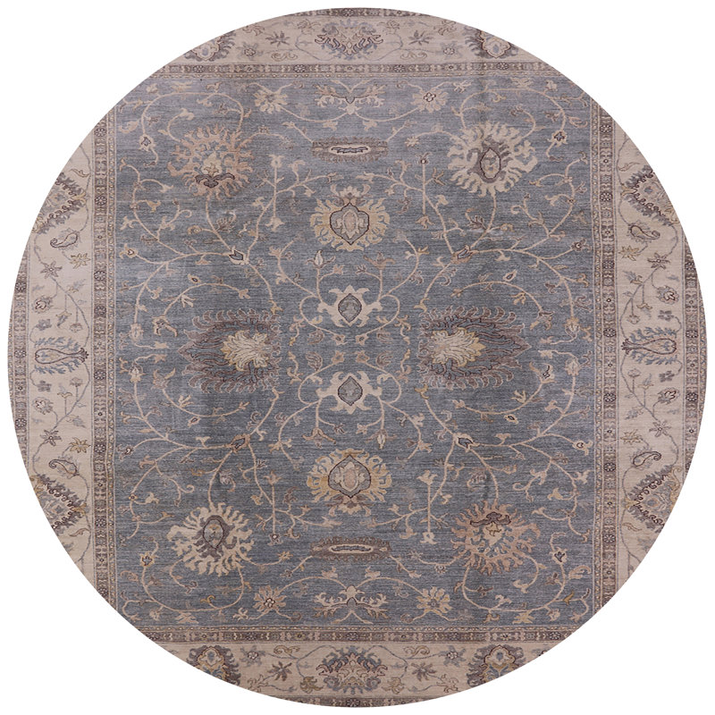 Tapis brun / bleu Charlaine, Rond 3 pi
