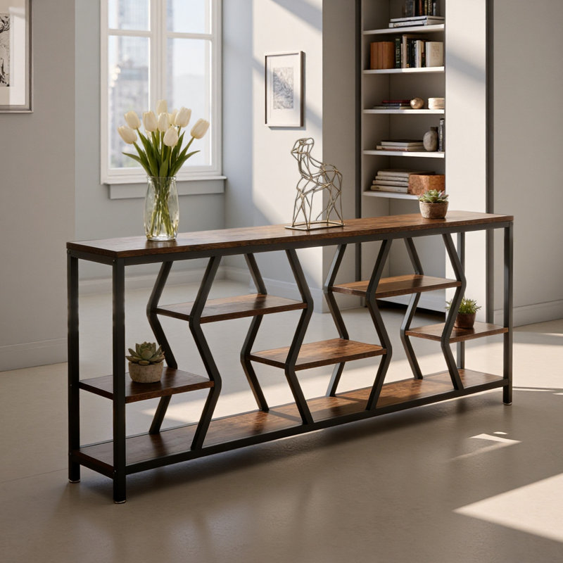 Table de canapé durable, console pratique, table de rangement généreuse