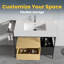 Meuble-lavabo modulaire de style ferme de 36 po avec structure en métal Noven-120243233
