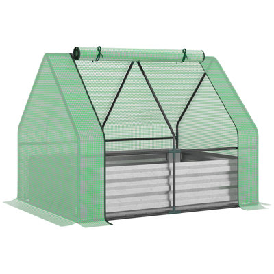 Lit pour jardin surélevé galvanisé Outsunny