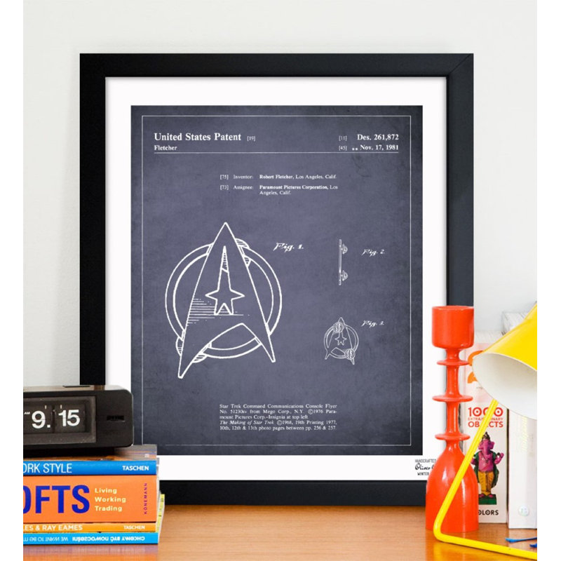 Starfleet Insignia, édition I, impression sur papier, H 18 po x l 15 po