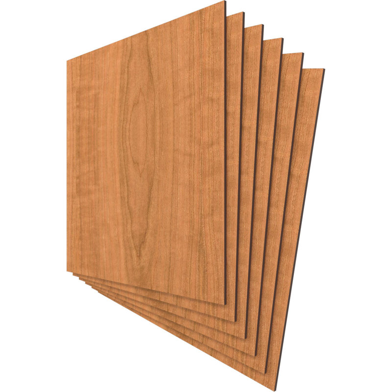 Planches en bois, Cerisier, H 23,75 po x l 23,75 po x P 0,25 po