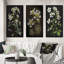 «Blossoming Diphylleia Grayi On Black», 3 pièces-1515567671-1515567672