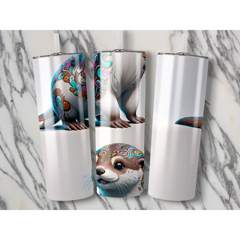 Choose Handmade Tumblers 591ml Vacuum Insulated Stainless Steel (18/8) Travel Tumbler with Straw