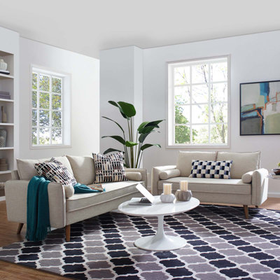 Modway Carson Carrington Lagerfors Revive Upholstered Fabric Sofa and Loveseat Set
