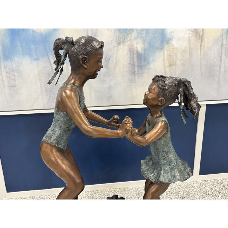 Sculpture en bronze coulé « Rires dans la fontaine »