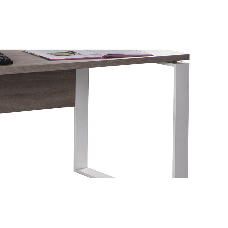 Disegno Writing Desk, Brown/White, 74.5cm H x 170cm W x 80cm D