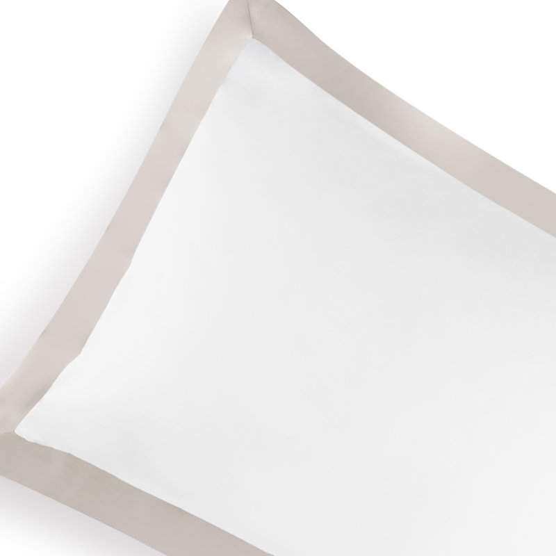 Pillowcase Set, Queen, White;Stone