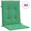 Ensemble de 6 coussins de siège d'extérieur 100% polyester vert Oxford-530028618