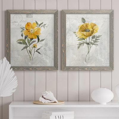 Canary Linen pivoine - ensemble de 2 reproductions d'art
