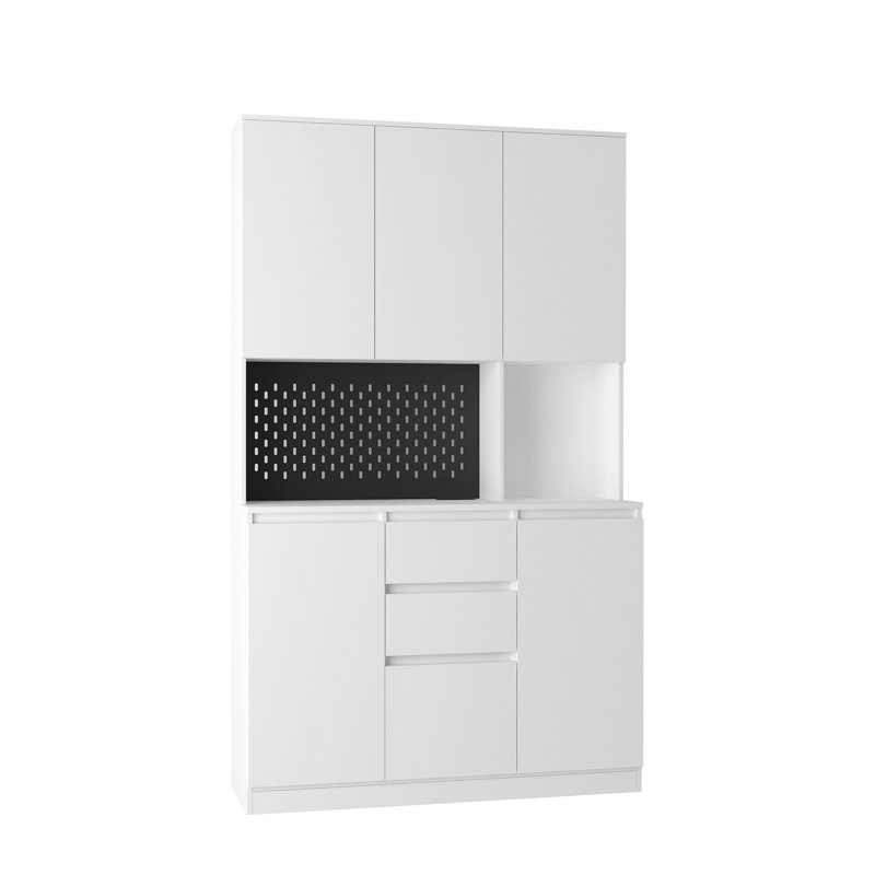 Armoire de cuisine Armoire avec station de charge, buffet de placards autoportants
