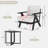 Outdoor Aluminum 3-piece Armchair Set with End Table-Beige-122710929