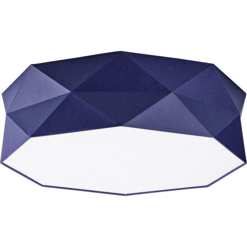 Banna Fabric Flush Mount, Navy
