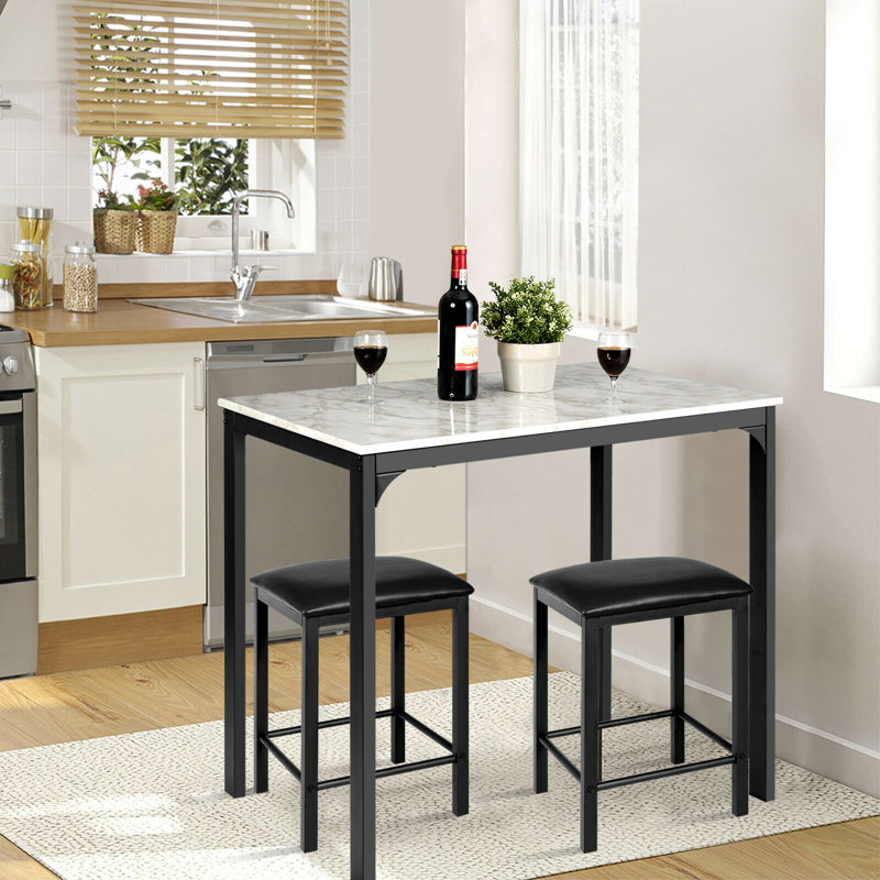 Kostka Dining Set, White