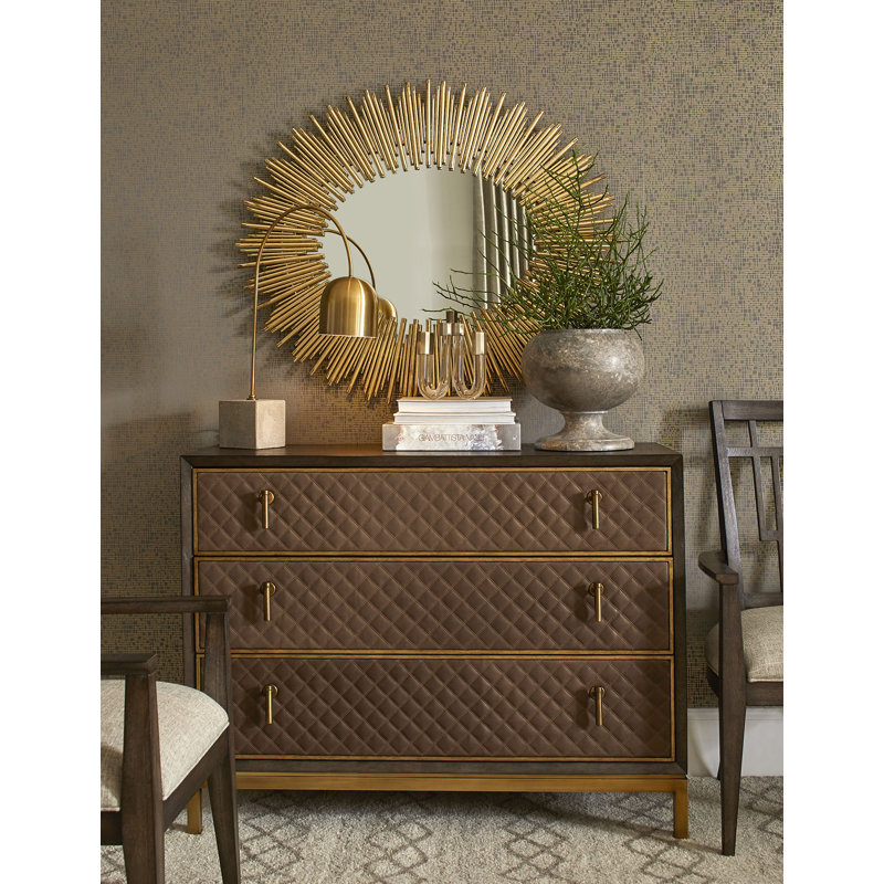 Espresso Brown Linen Upholstered Wooden Arm Chair