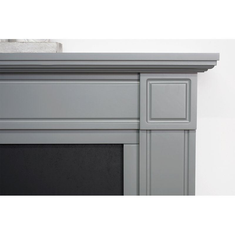 Adam 59cm W Grey Electric Fireplace with 6824 BTU