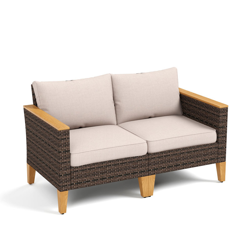 Chaise de patio avec coussins Denie