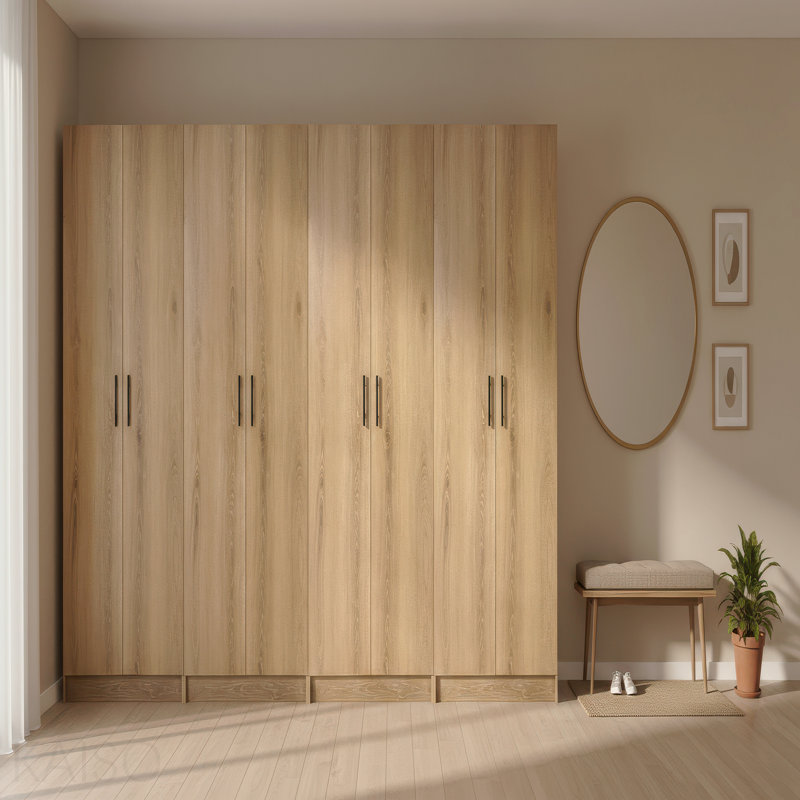 Armoire de rangement tout usage en chêne (ensemble de 4 pièces), Chêne