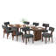 Ensemble de salle à manger 9 pièces Mid-Century moderne, table extensible 59 po à 90 po et 8 chaises en tissu, maison de campagne pour la cuisine, salle à manger-104824470-104824469-104824466
