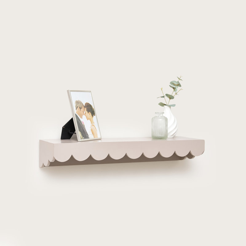 Aburto Wood Floating Shelf, Taupe