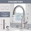 Robinet de cuisine rétractable à poignée simple avec accessoires-70529048