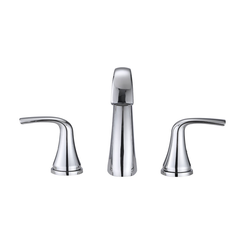 8 in. Widespread Double-Handle High-Arc Bathroom Faucet, Chrome