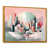 Toile avec cadre flottant or