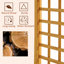 Arche de jardin en bois massif 7,5 pi, treillis de jardin de style pergola